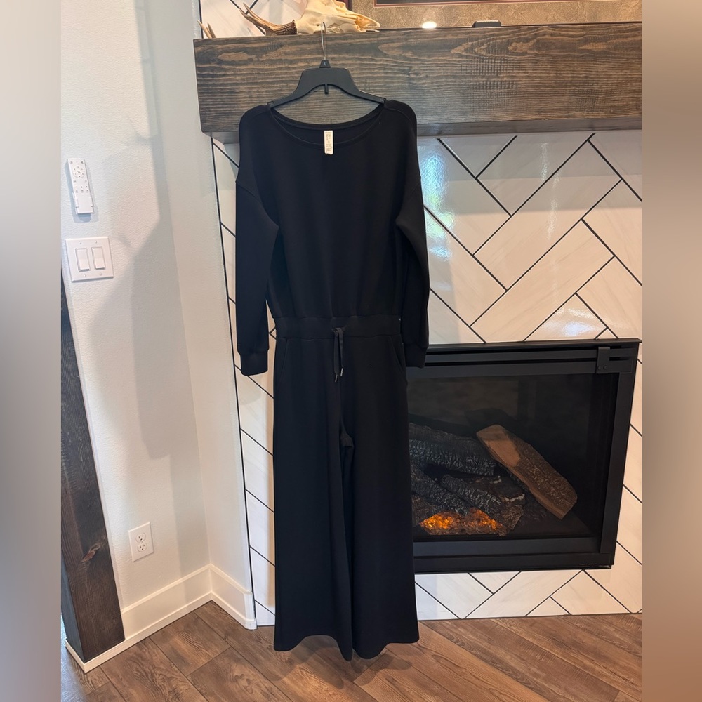 Spanx Black Long Sleeve Jumpsuit
